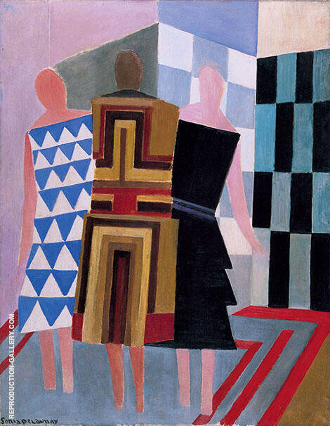 The Three Women 1925 by Sonia Delaunay | Oil Painting Reproduction