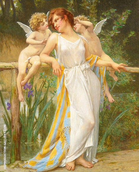 Psyche with Putti by Guillaume Seignac | Oil Painting Reproduction