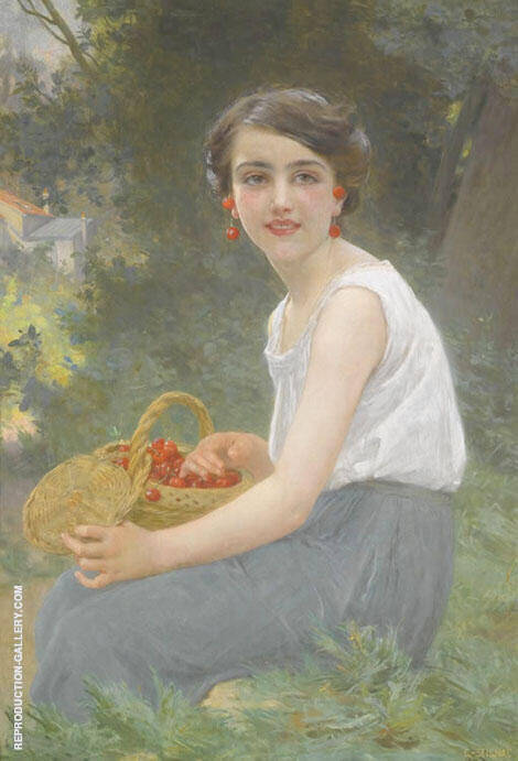 The Cherry Girl by Guillaume Seignac | Oil Painting Reproduction
