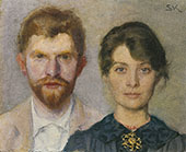 Double Portrait of Marie and Peder Kroyer 1890 By Peder Severin Kroyer