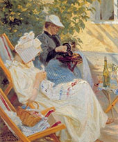 Marie and Her Mother in The Garden 1891 By Peder Severin Kroyer