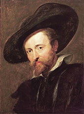 Self Portrait with Big Hat By Peter Paul Rubens