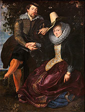 The Artist and His First Wife Isabella Brant in The Honeysuckle Bower By Peter Paul Rubens
