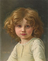 Portrait of a Girl with Curly Hair 1896 By Jules-Cyrille Cave
