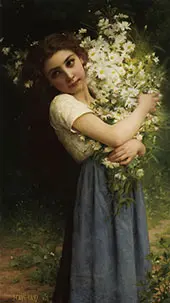 The Flower Girl 1897 By Jules-Cyrille Cave