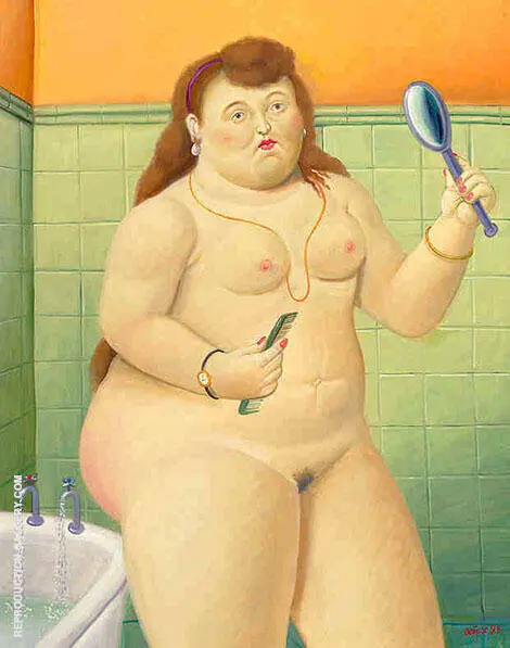 Figura nel Bangno By Fernando Botero