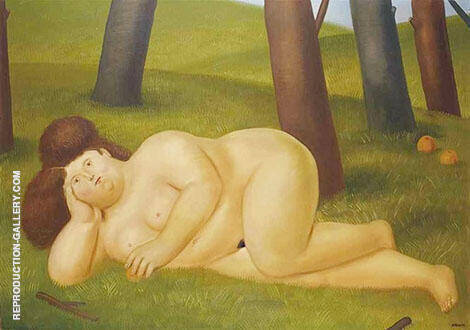 Reclining Woman by Fernando Botero | Oil Painting Reproduction