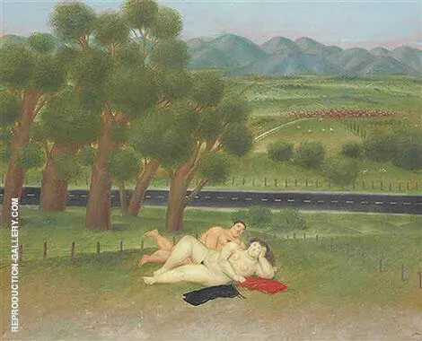 Colombian Landscape By Fernando Botero