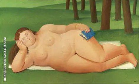 Nude with Book By Fernando Botero