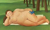 Nude with Book By Fernando Botero