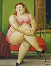 The Bedroom 2 By Fernando Botero