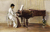 At The Piano 1887 By Theodore Robinson