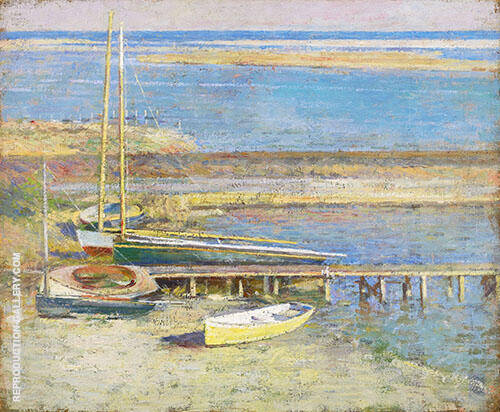 Boat at a Landing 1894 by Theodore Robinson | Oil Painting Reproduction