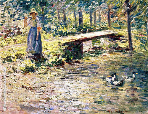 By The Brook 1891 by Theodore Robinson | Oil Painting Reproduction