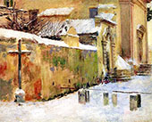 Church in Snow 1891 By Theodore Robinson