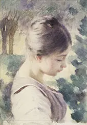 Decorative Head 1889 By Theodore Robinson