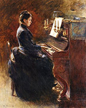 Girl at Piano By Theodore Robinson