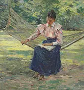 Girl in Hammock 1894 By Theodore Robinson