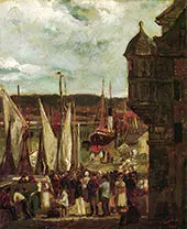 Harbor Scene c1876 By Theodore Robinson