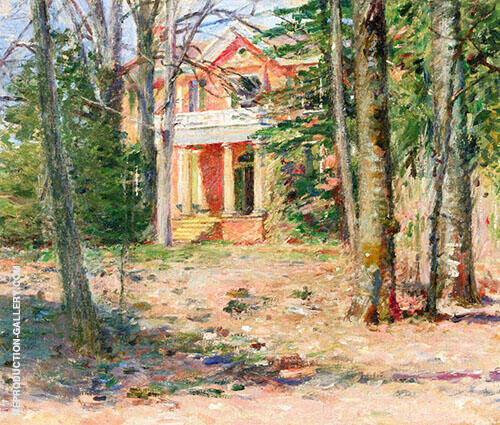 House in Virginia 1893 by Theodore Robinson | Oil Painting Reproduction