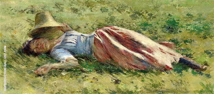 In The Sun By Theodore Robinson