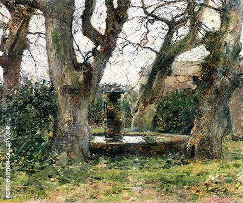 Italian Landscape with a Fountain 1891 By Theodore Robinson