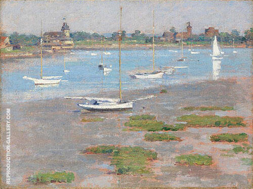 Low Tide Riverside Yacht Club 1894 | Oil Painting Reproduction