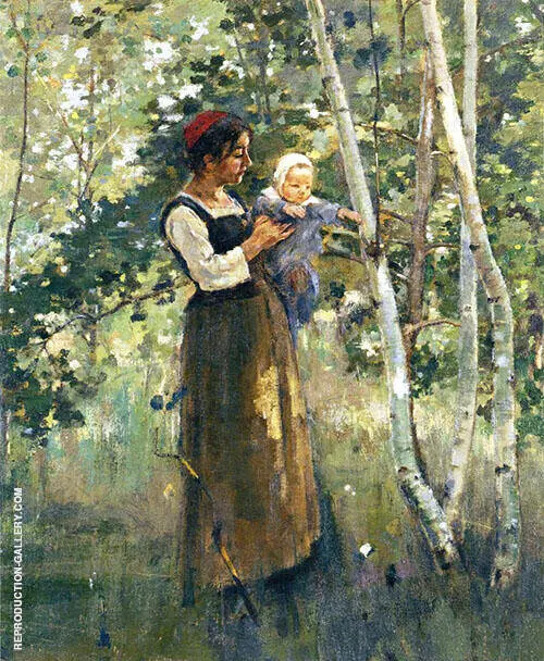 Mother and Child By Theodore Robinson