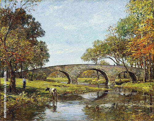 The Old Bridge by Theodore Robinson | Oil Painting Reproduction