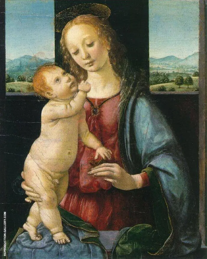 Madonna and Child with a Pomegranate 1480 By Leonardo da Vinci