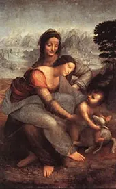 The Virgin and Child with St Anne By Leonardo da Vinci