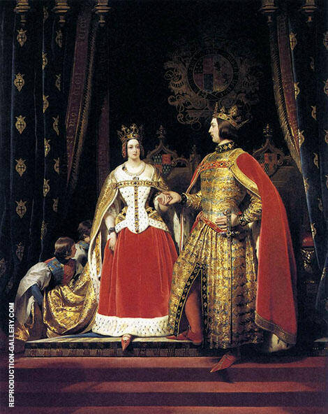 Queen Victoria and Prince Albert at The Ball Costume 1842 | Oil Painting Reproduction