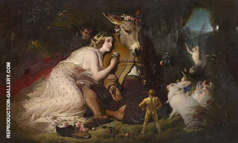 Scene from a Midsummer Nights Dream Titania and Bottom 1851 By Edwin Henry Landseer