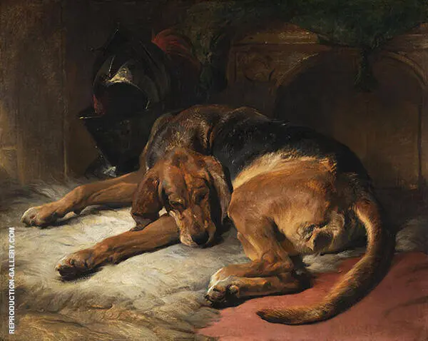 Sleeping Bloodhound 1835 By Edwin Henry Landseer