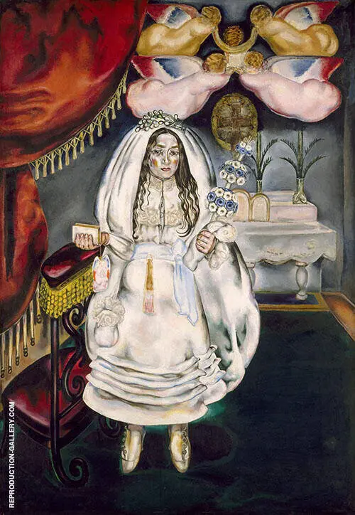 Girl at Her First Communion 1914 By Maria Blanchard