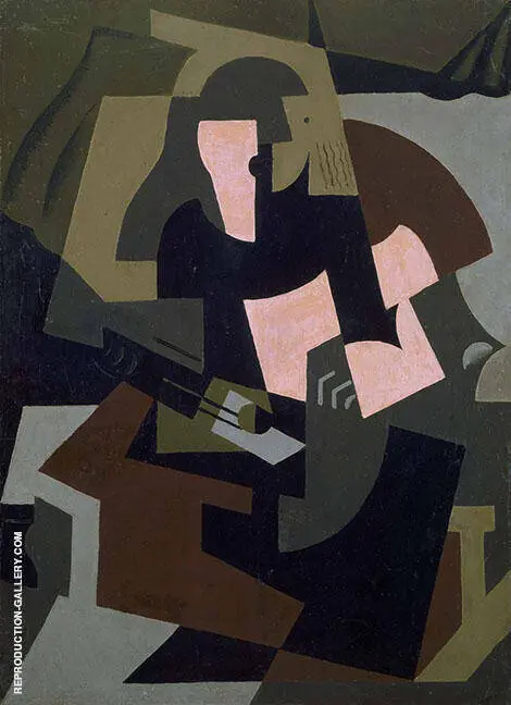 Woman with Guitar 1917 By Maria Blanchard