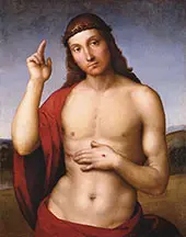 Christ Blessing 1505 By Raphael
