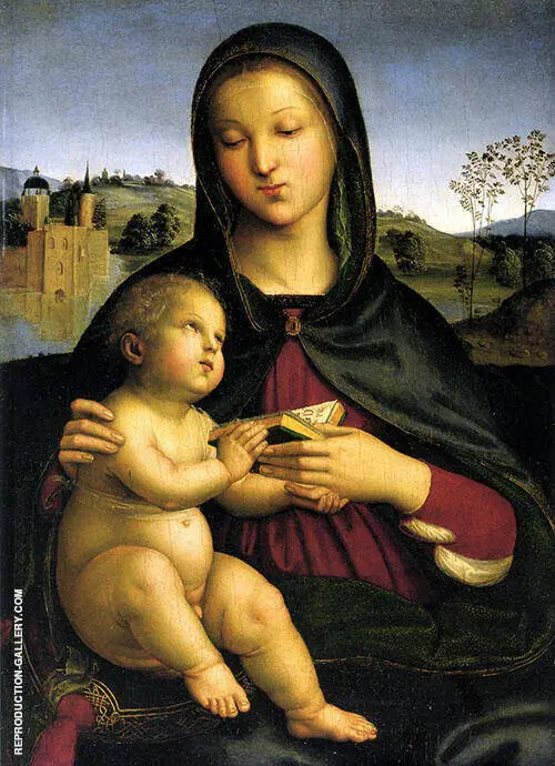 Madonna and Child with Book 1502 By Raphael