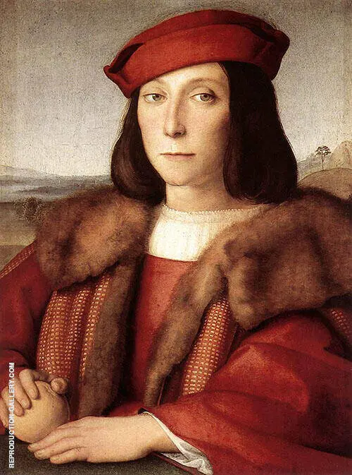 Portrait of a Man Thought to be Francesco Maria Della Rovere 1503 By Raphael