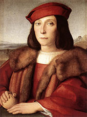 Portrait of a Man Thought to be Francesco Maria Della Rovere 1503 By Raphael