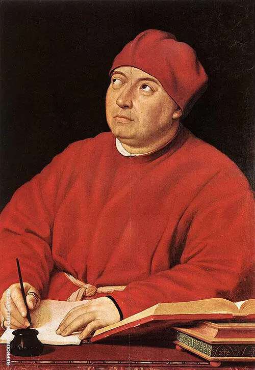 Portrait of Tammaso Inghirami 1516 By Raphael