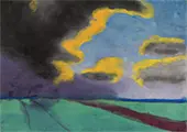 Wide Landscape with Clouds By Emil Nolde