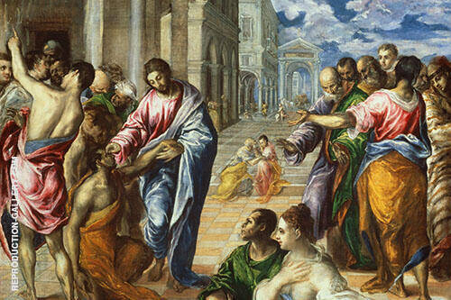 The Miracle of Christ Healing the Blind 1570 | Oil Painting Reproduction