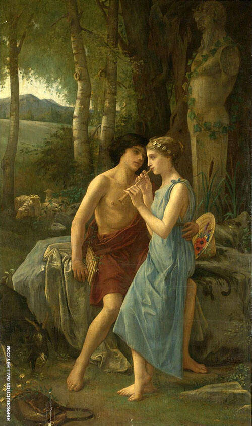 Daphnis and Chloe 1870 by Pierre Auguste COT | Oil Painting Reproduction