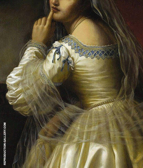 Portrait of a Young Woman 1869 detail | Oil Painting Reproduction