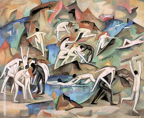 Bacchanale Among The Rocks 1912 By Alice Bailly