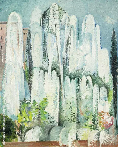 Fontaine Dans Un Jardin De Rome 1934 By Alice Bailly