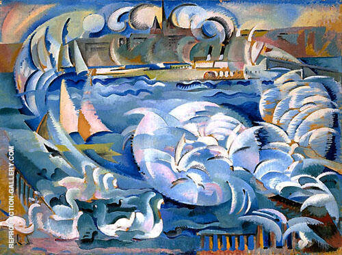 Geneva Harbor by Alice Bailly | Oil Painting Reproduction