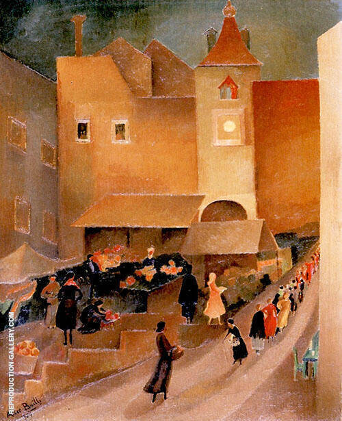 Small Market in Venice 1929 by Alice Bailly | Oil Painting Reproduction