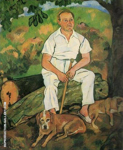 Andre Utter and His Dogs 1932 | Oil Painting Reproduction